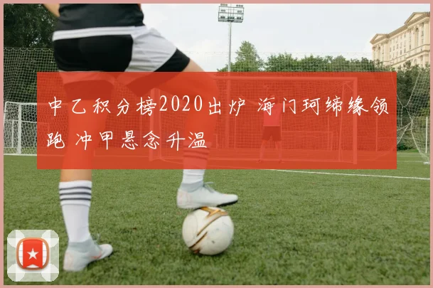 中乙积分榜2020出炉 海门珂缔缘领跑 冲甲悬念升温